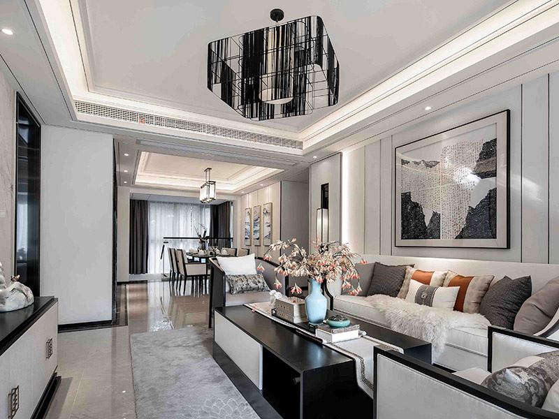 河源市萬綠桃源輕奢風格三居室裝修案例