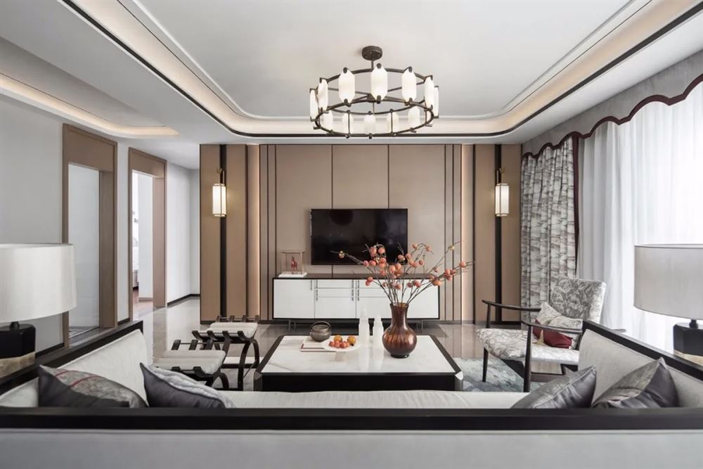 惠州市昶盛昶園新中式風格四居室裝修案例