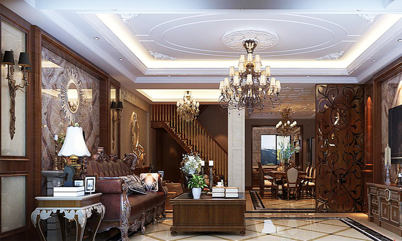 樂山市峨眉山與湖歐式風格復式裝修案例