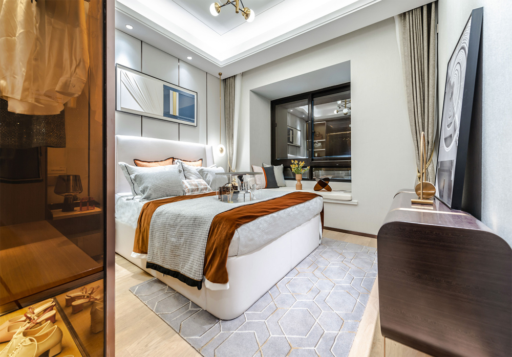 現代輕奢風格室內設計家裝案例-主臥 現代輕奢風格室內設計家裝案例-主臥