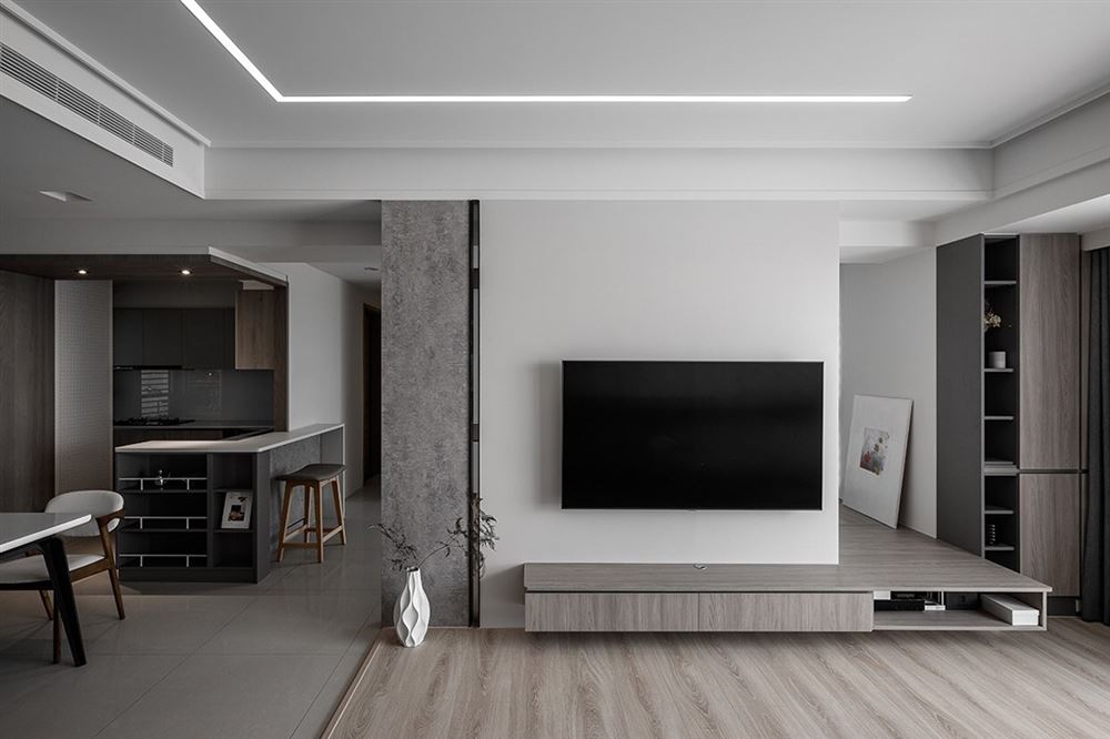 廣州市德政中路小區現代簡約風格三居室裝修案例