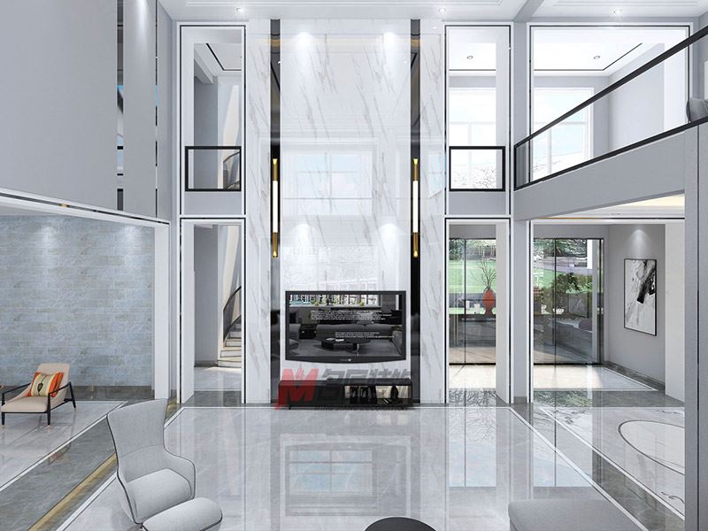 自貢市萬達廣場都會華宅現代風格別墅裝修案例