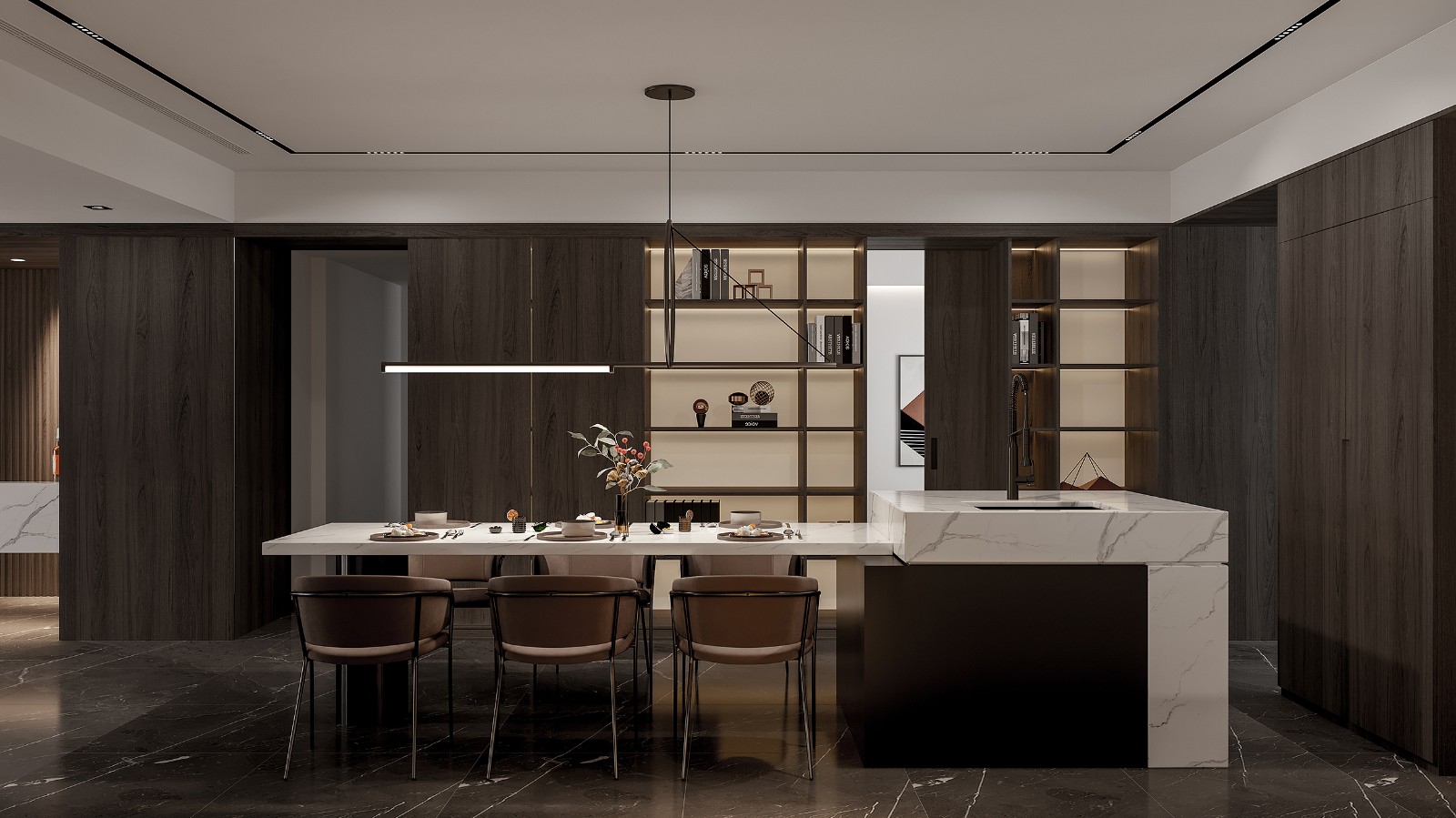 現(xiàn)代風格室內設計家裝案例-餐廳