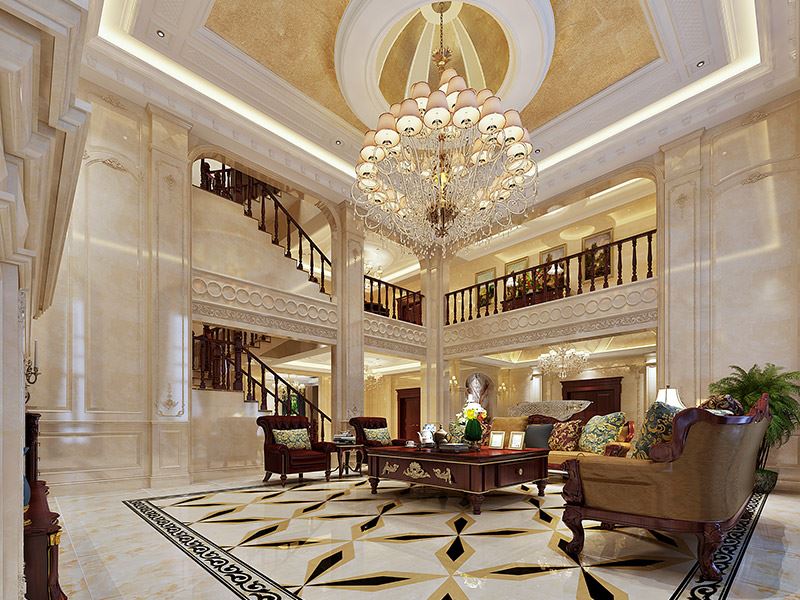 泰州市濱江國際歐式風格別墅裝修案例