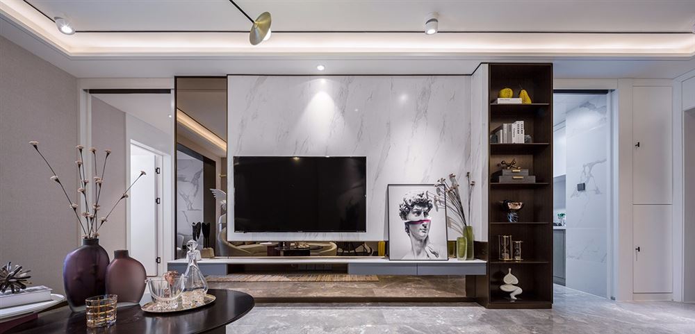 陽江市建華翡翠城輕奢風(fēng)格三居室裝修案例