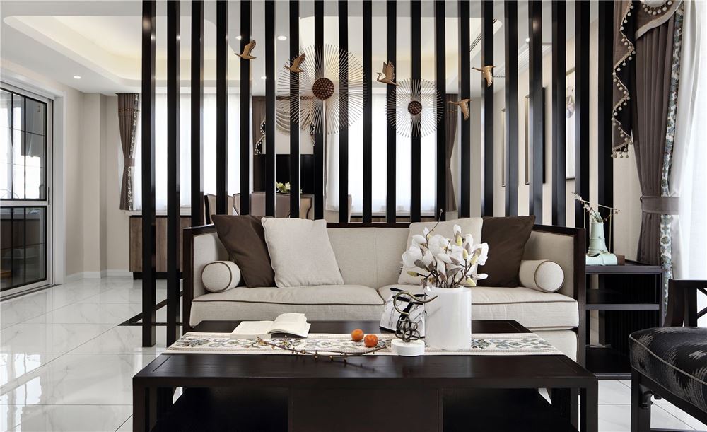 江門市東慶北路小區新中式風格四居室裝修案例