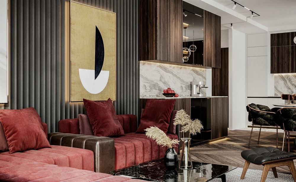 江門市明泰城輕奢風格三居室裝修案例