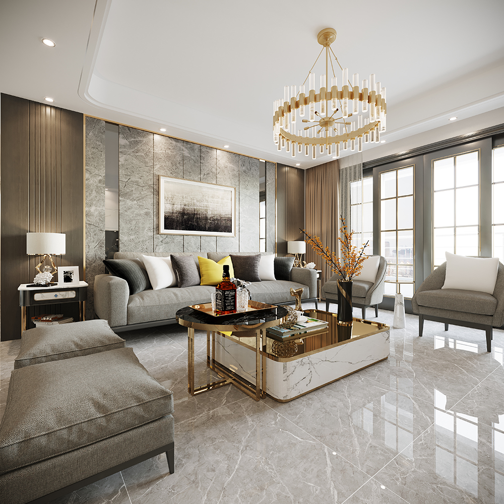 萬象江山二期四居190平米現代前衛風格裝修案例-客廳 萬象江山二期四居190平米現代前衛風格裝修案例-客廳