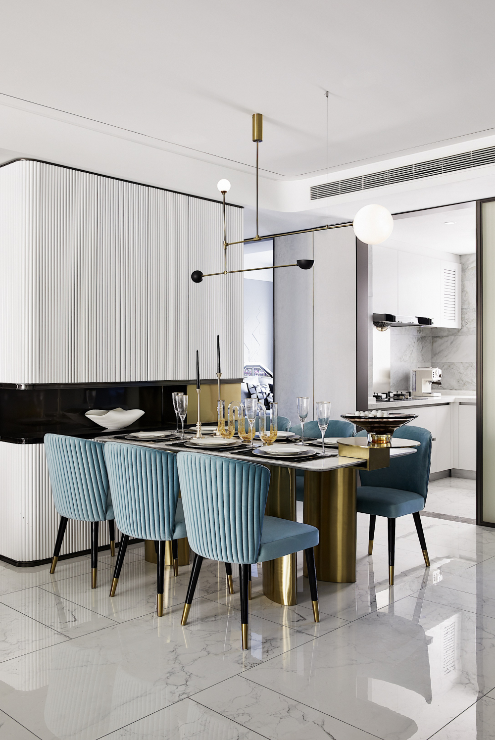 簡歐輕奢風格室內家裝案例效果圖-餐廳 簡歐輕奢風格室內家裝案例效果圖-餐廳