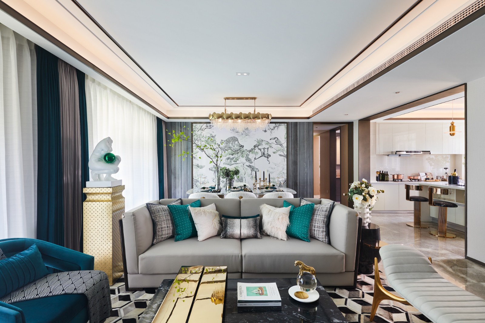 新中式風格家裝設計室內裝修效果圖-客廳 新中式風格家裝設計室內裝修效果圖-客廳