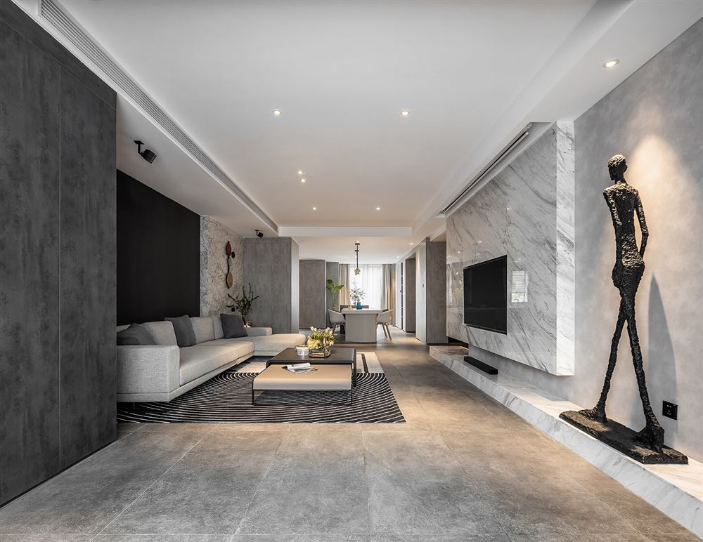 廣州市越秀·大學城·和樾府輕奢風格三居室裝修案例