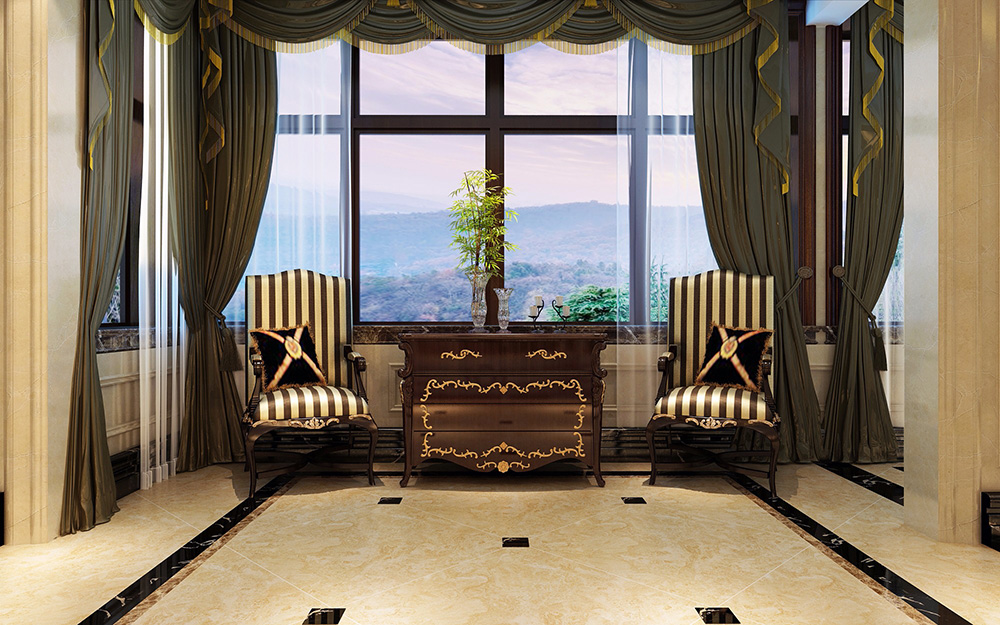 歐式風格別墅裝修設計效果圖-龍光天瀛別墅430平米-別墅會客室裝修設計 歐式風格別墅裝修設計效果圖-龍光天瀛別墅430平米-別墅會客室裝修設計