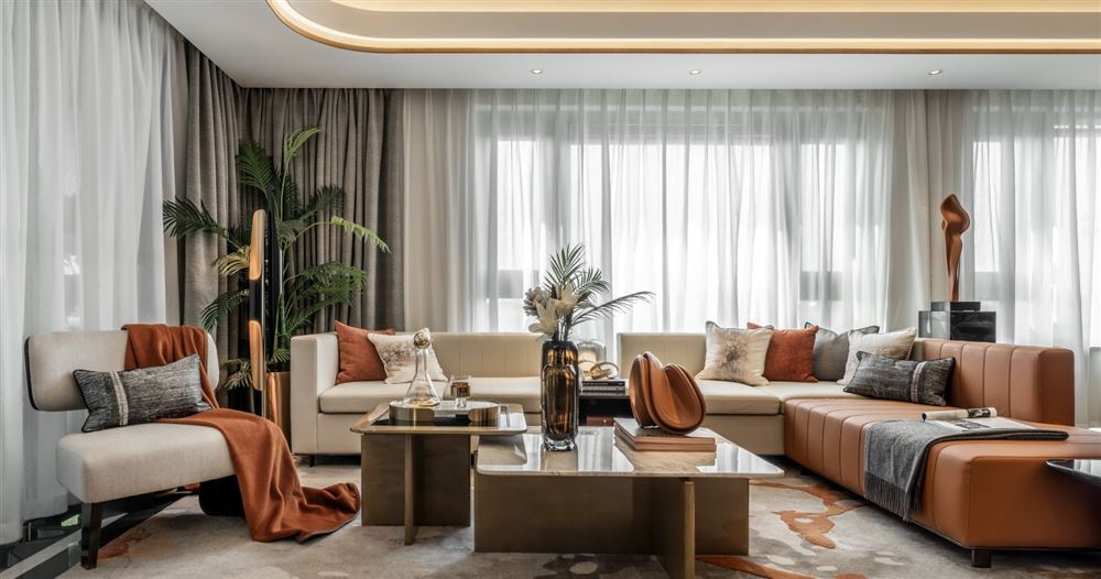 曲靖市璟銘園輕奢風格四居室裝修案例