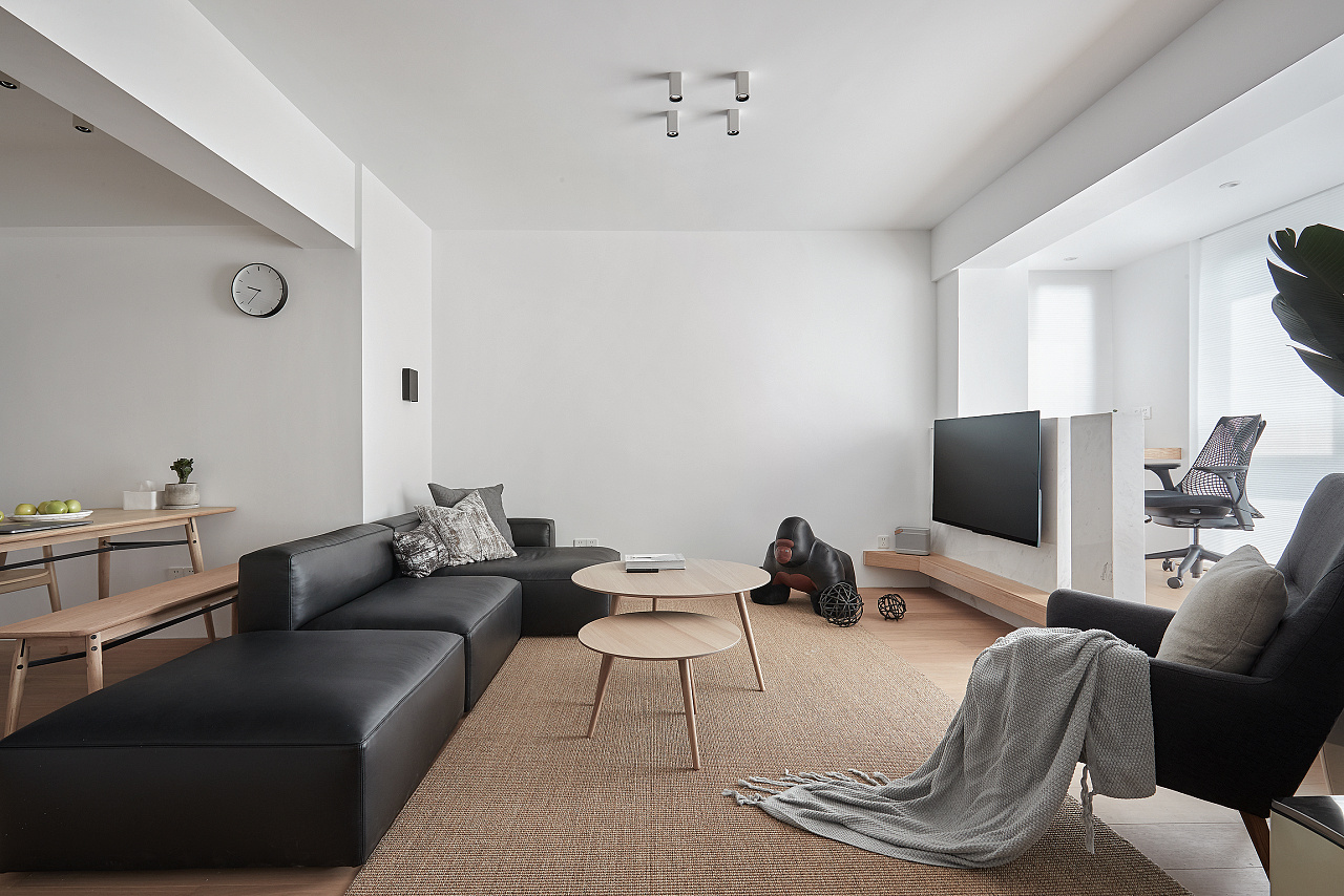 現代極簡風格室內家裝案例效果圖-客餐廳 現代極簡風格室內家裝案例效果圖-客餐廳