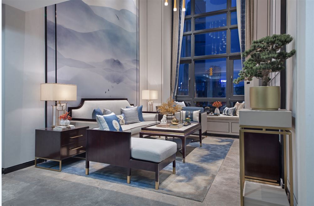 廣州市雅居樂富春山居新中式風格三居室裝修案例