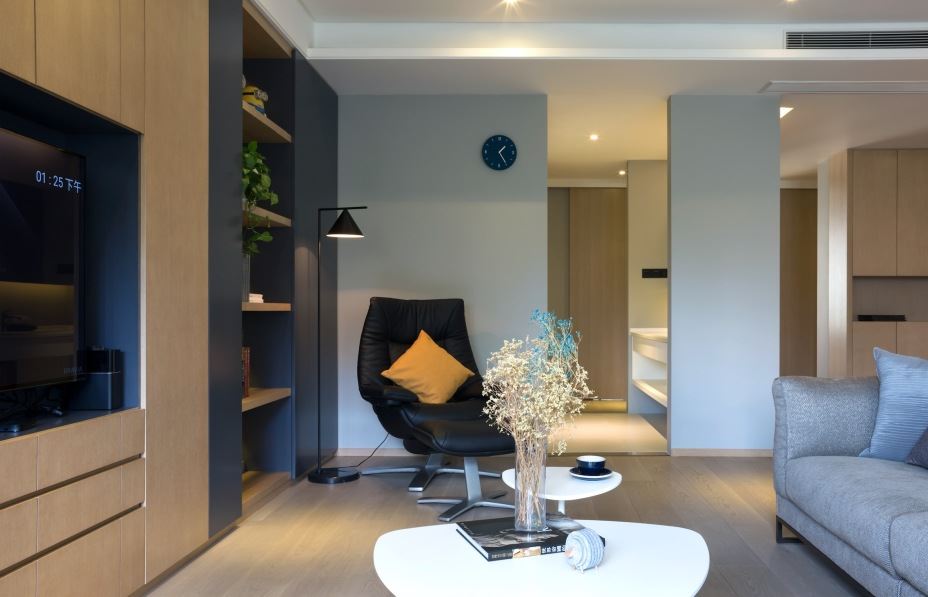 江門市奧園泉林黃金小鎮現代簡約風格三居室裝修案例