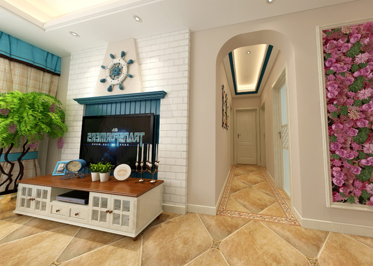 現代前衛風格室內裝修效果圖-尚品雅居三居123平米-走廊 現代前衛風格室內裝修效果圖-尚品雅居三居123平米-走廊