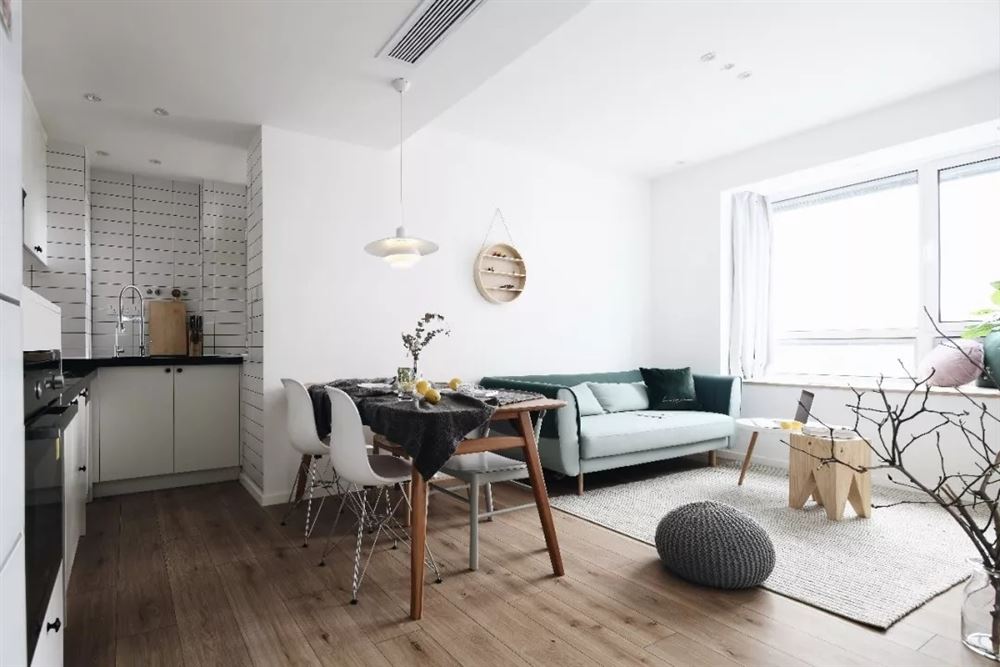 江門市方直瓏湖灣北歐風格三居室裝修案例