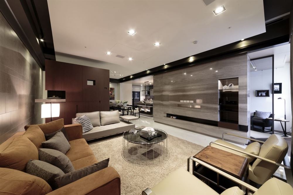 廣州市保利心語花園輕奢風格四居室裝修案例