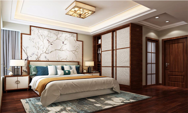 佛山市建投綠地璀璨天城新中式風(fēng)格四居室裝修案例