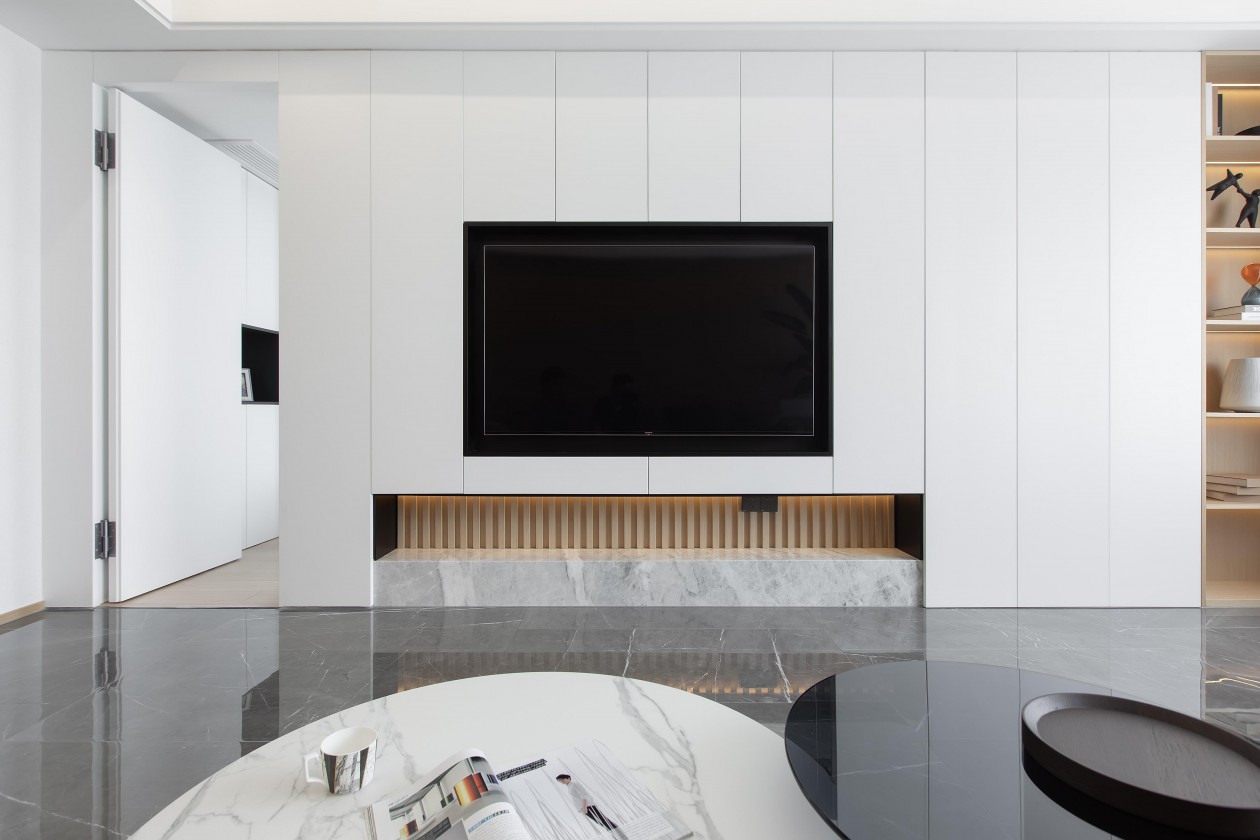 現(xiàn)代簡約風(fēng)格室內(nèi)家裝案例效果圖-客廳電視背景墻 現(xiàn)代簡約風(fēng)格室內(nèi)家裝案例效果圖-客廳電視背景墻