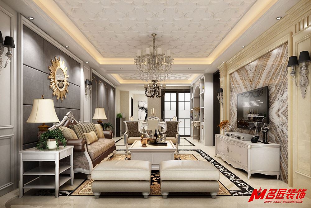 茂名市福旺茗苑歐式風格四居室裝修案例