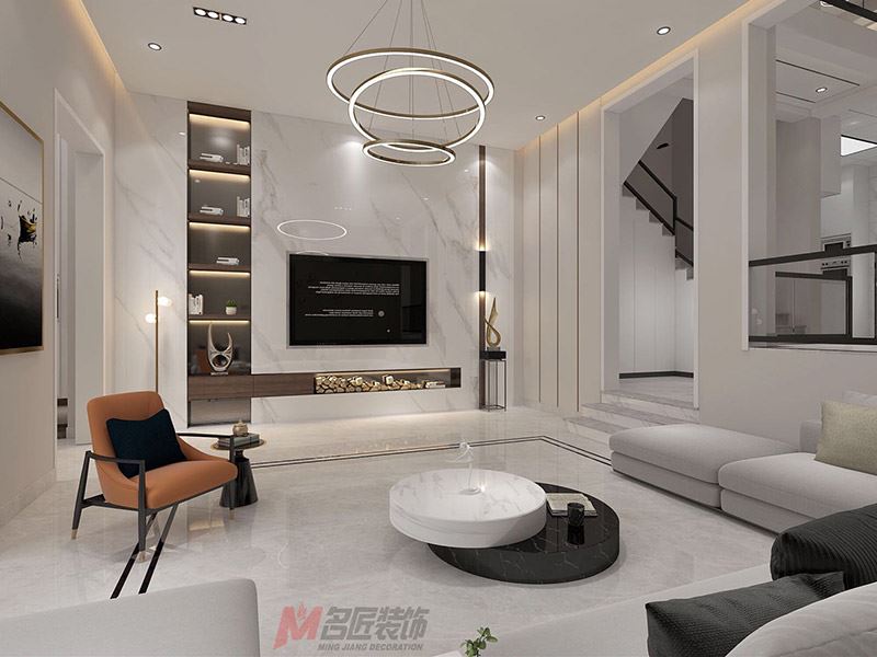 自貢市帥旗·紫晶悅城現(xiàn)代簡約風格別墅裝修案例