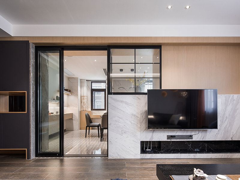 常州市華潤國際社區·幸福里商鋪現代簡約風格四居室裝修案例