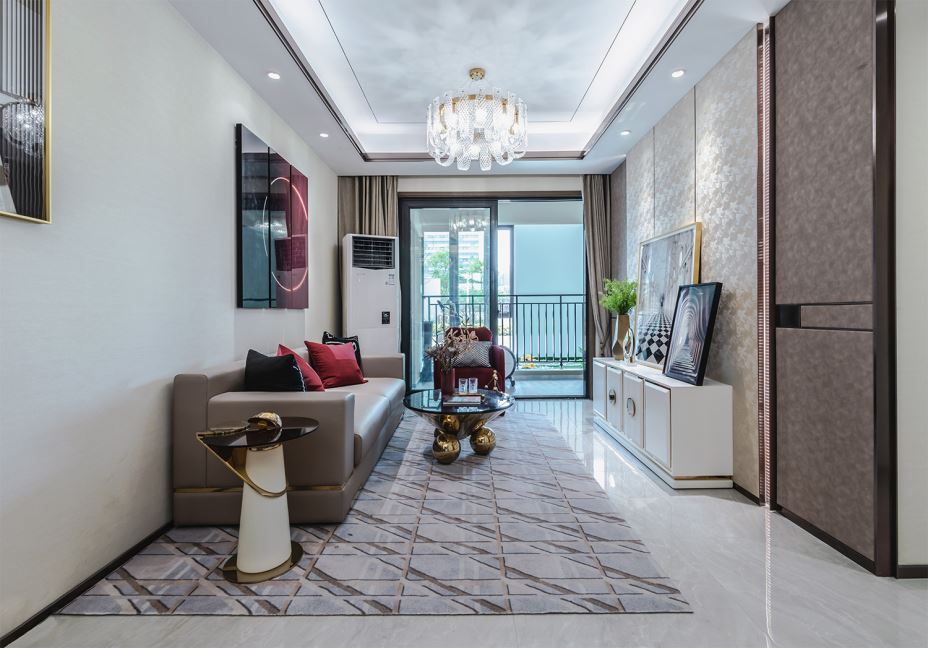 江門市半山別墅公寓輕奢風格三居室裝修案例