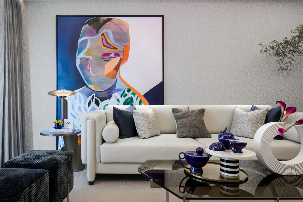 江門市保利大都會新中式風格三居室裝修案例