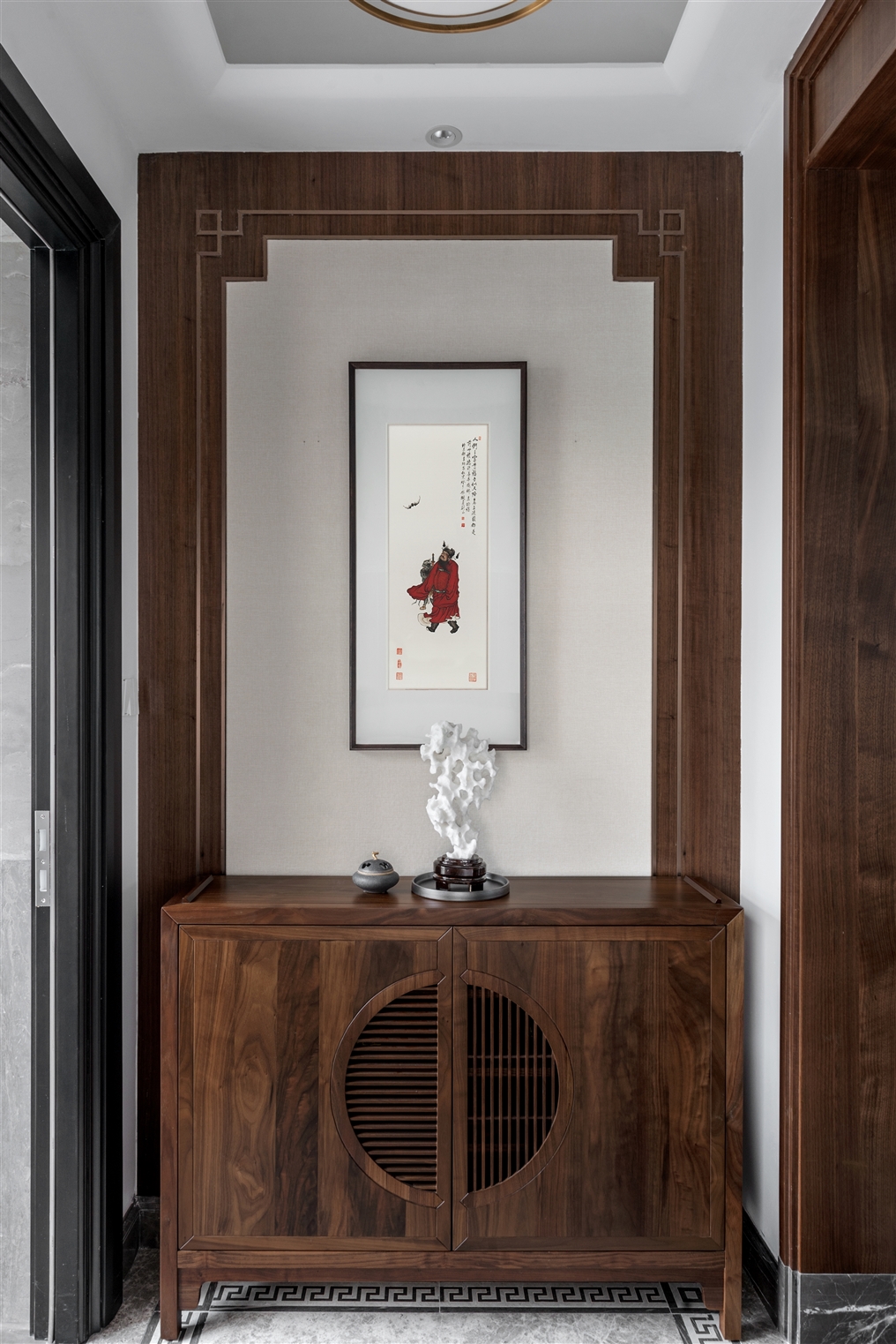 新中式風格室內家裝案例效果圖-玄關 新中式風格室內家裝案例效果圖-玄關
