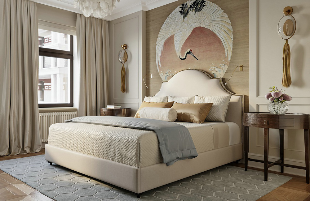 田園輕奢風格室內裝修效果圖-碧桂園新仕界四居180平米-臥室 田園輕奢風格室內裝修效果圖-碧桂園新仕界四居180平米-臥室