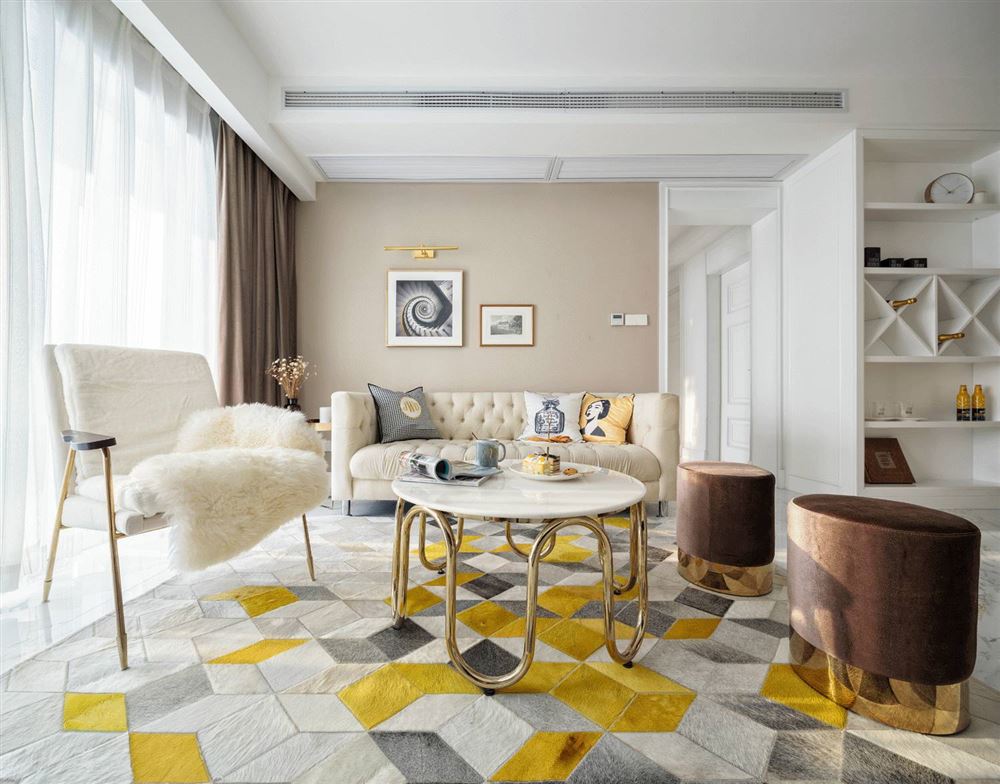 湛江市鼎龍灣三期美式風(fēng)格三居室裝修案例