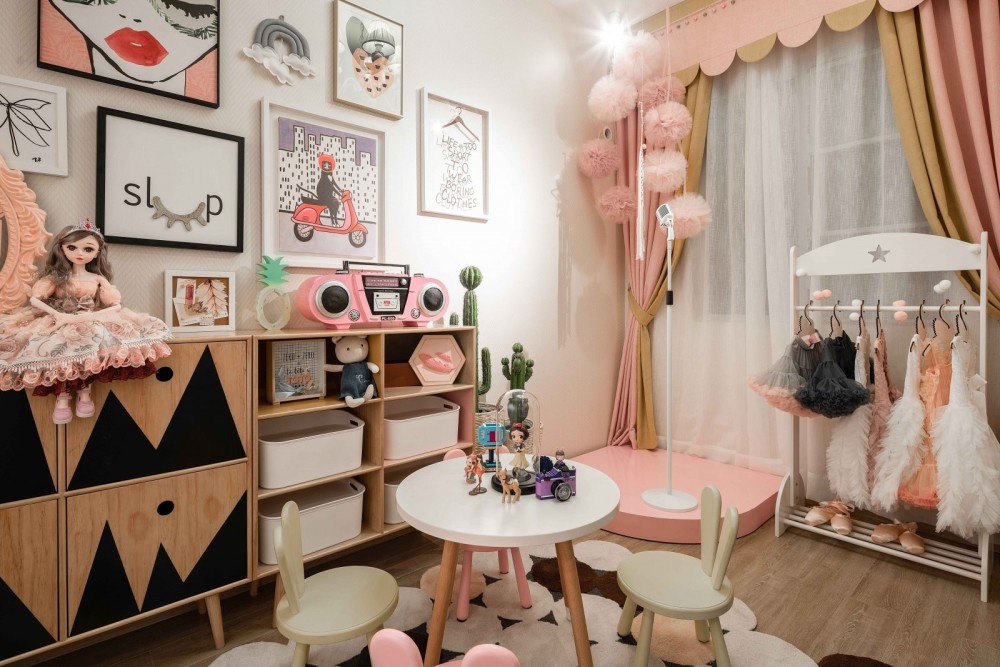 歐式輕奢風(fēng)格室內(nèi)家裝案例效果圖-兒童房 歐式輕奢風(fēng)格室內(nèi)家裝案例效果圖-兒童房