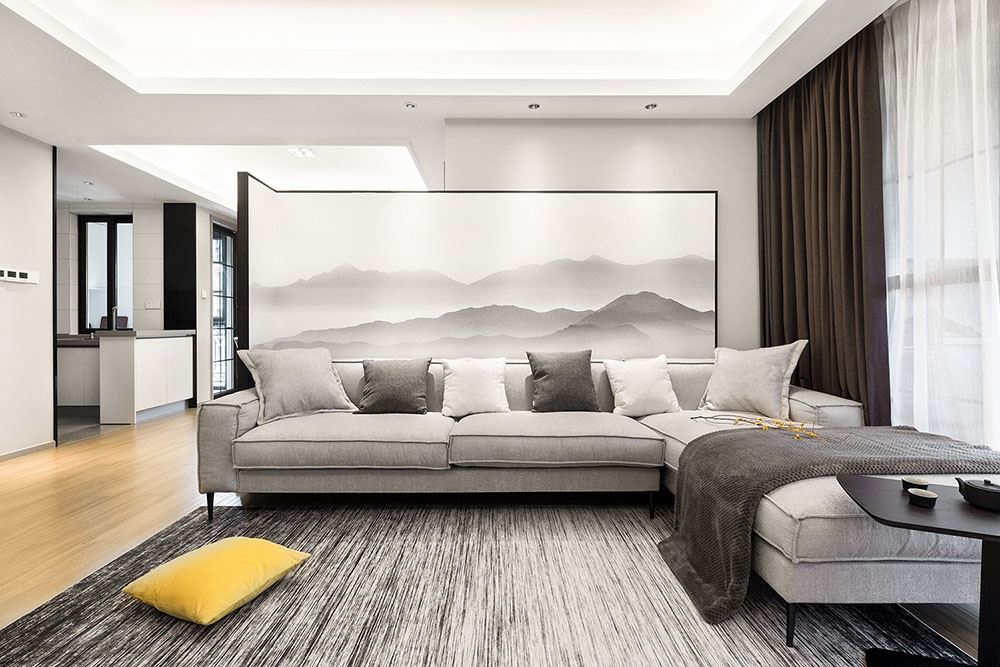 江門市保利大都會新中式風格四居室裝修案例