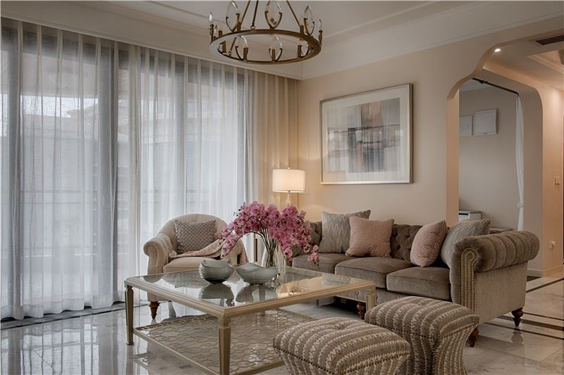 廣州市星河灣薈心園美式風格三居室裝修案例