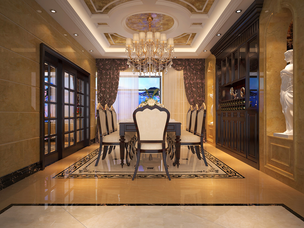 韶關市中核錦苑歐式風格別墅裝修案例