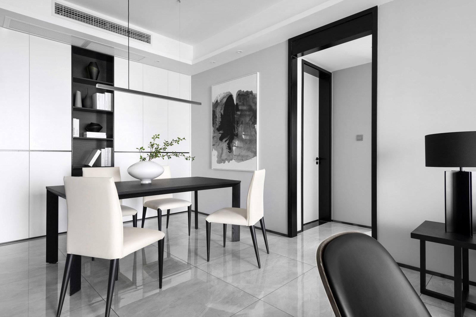 佛山裝修公司現(xiàn)代前衛(wèi)風格室內裝修效果圖-餐廳