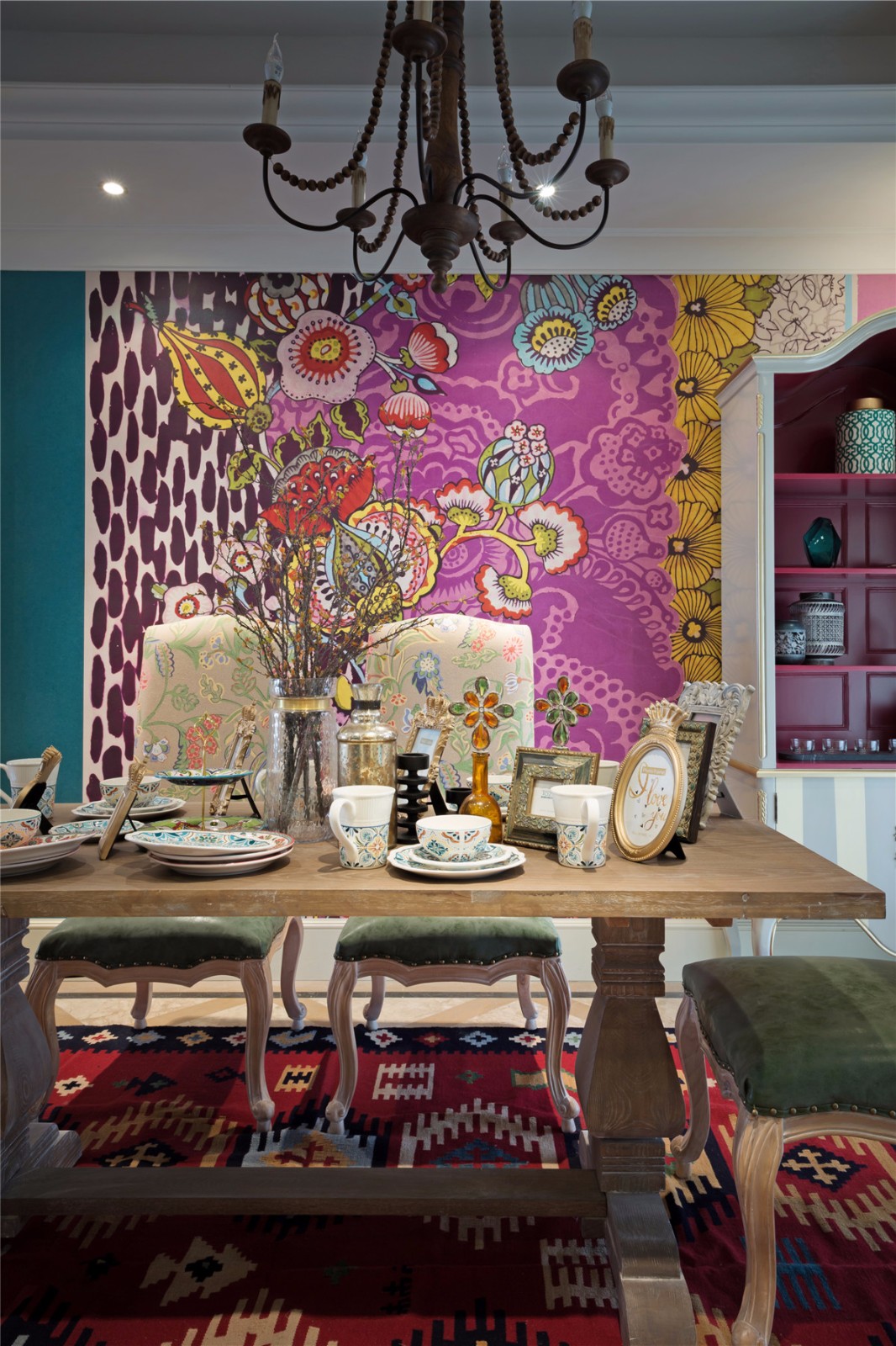 田園混搭風格家裝設計室內(nèi)裝修效果圖-餐廳 田園混搭風格家裝設計室內(nèi)裝修效果圖-餐廳