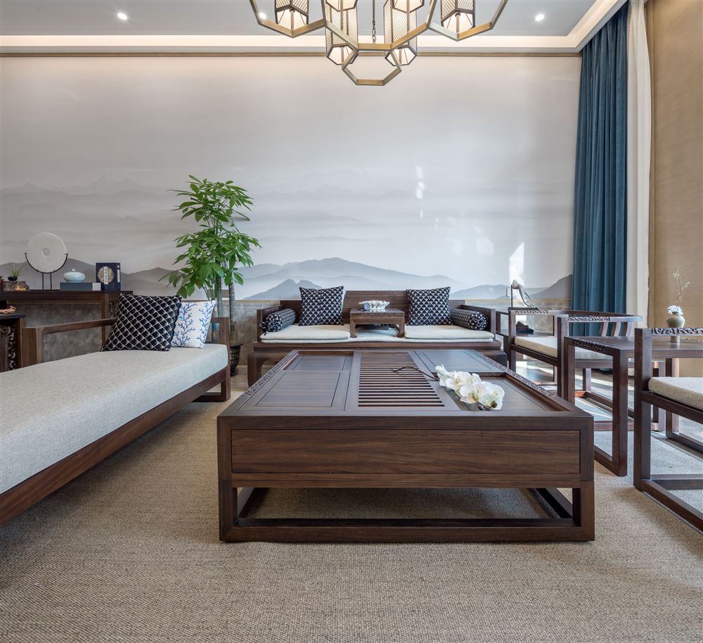 佛山市泰豐千璽灣新中式風格平層裝修案例