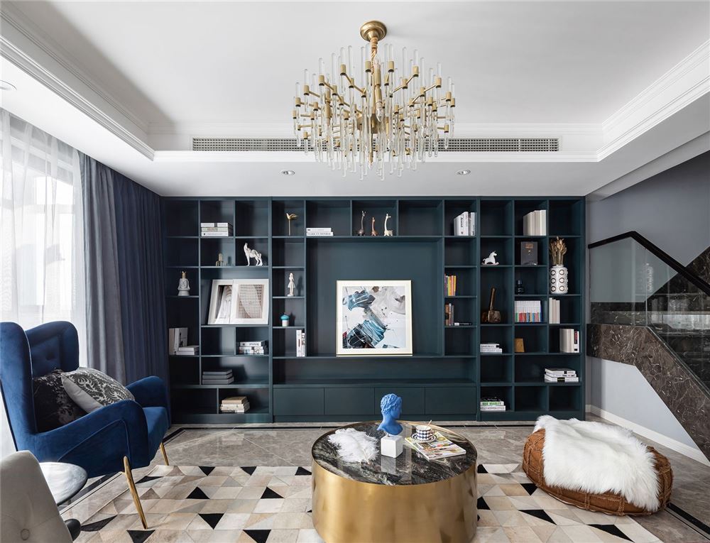 惠州市中洲中央公園美式風格四居室裝修案例