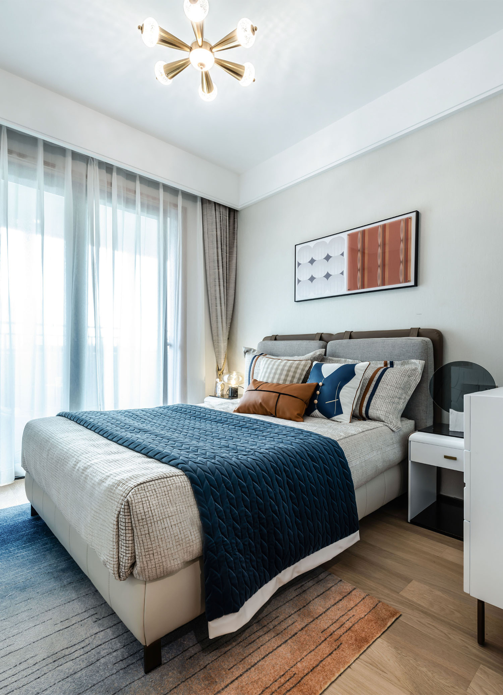 現代輕奢風格室內設計家裝案例-次臥 現代輕奢風格室內設計家裝案例-次臥