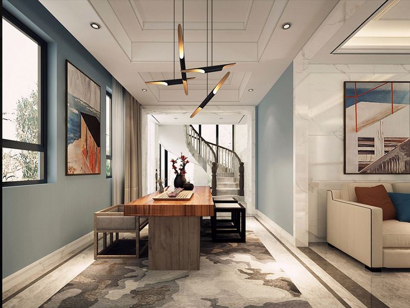 泰州市濱江新區富陽社區現代風格復式裝修案例