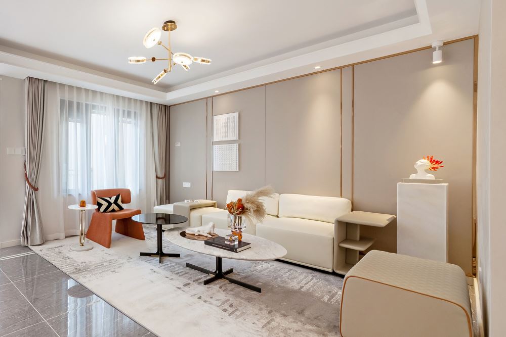 江門市名門壹號(hào)輕奢風(fēng)格三居室裝修案例