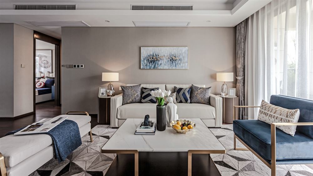 昭通市公務員小區輕奢風格三居室裝修案例