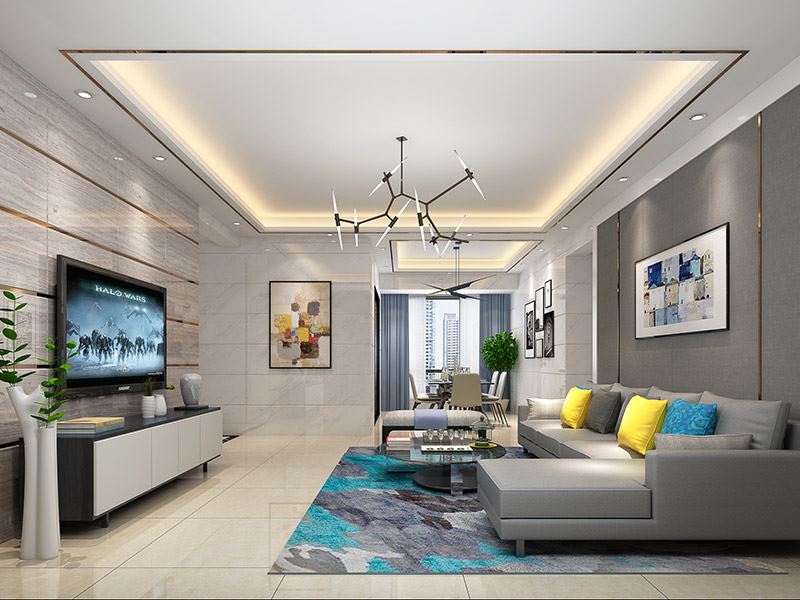 佛山市廣佛新世界花園洋房現代簡約風格三居室裝修案例