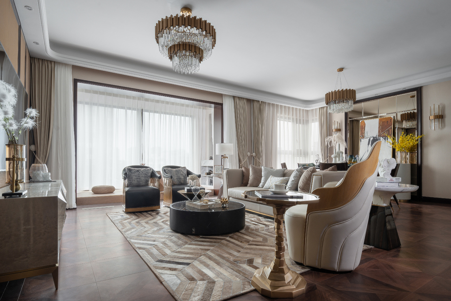 輕奢風(fēng)格家裝設(shè)計室內(nèi)裝修效果圖-客廳 輕奢風(fēng)格家裝設(shè)計室內(nèi)裝修效果圖-客廳