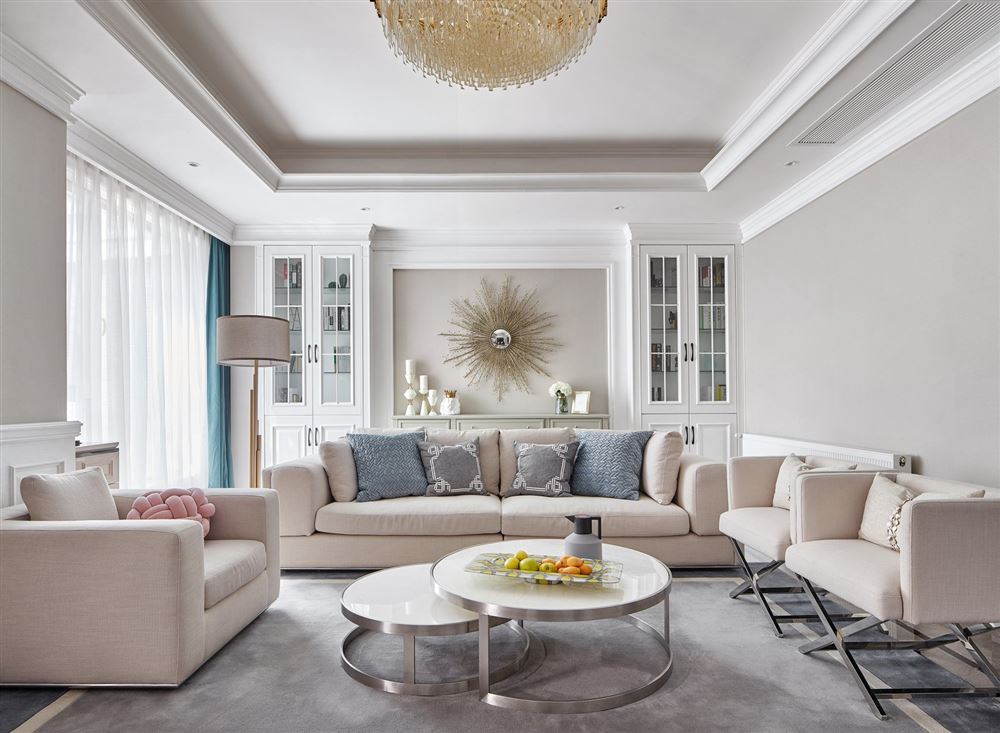 自貢市銀海·金域國際一期歐式風格平層裝修案例