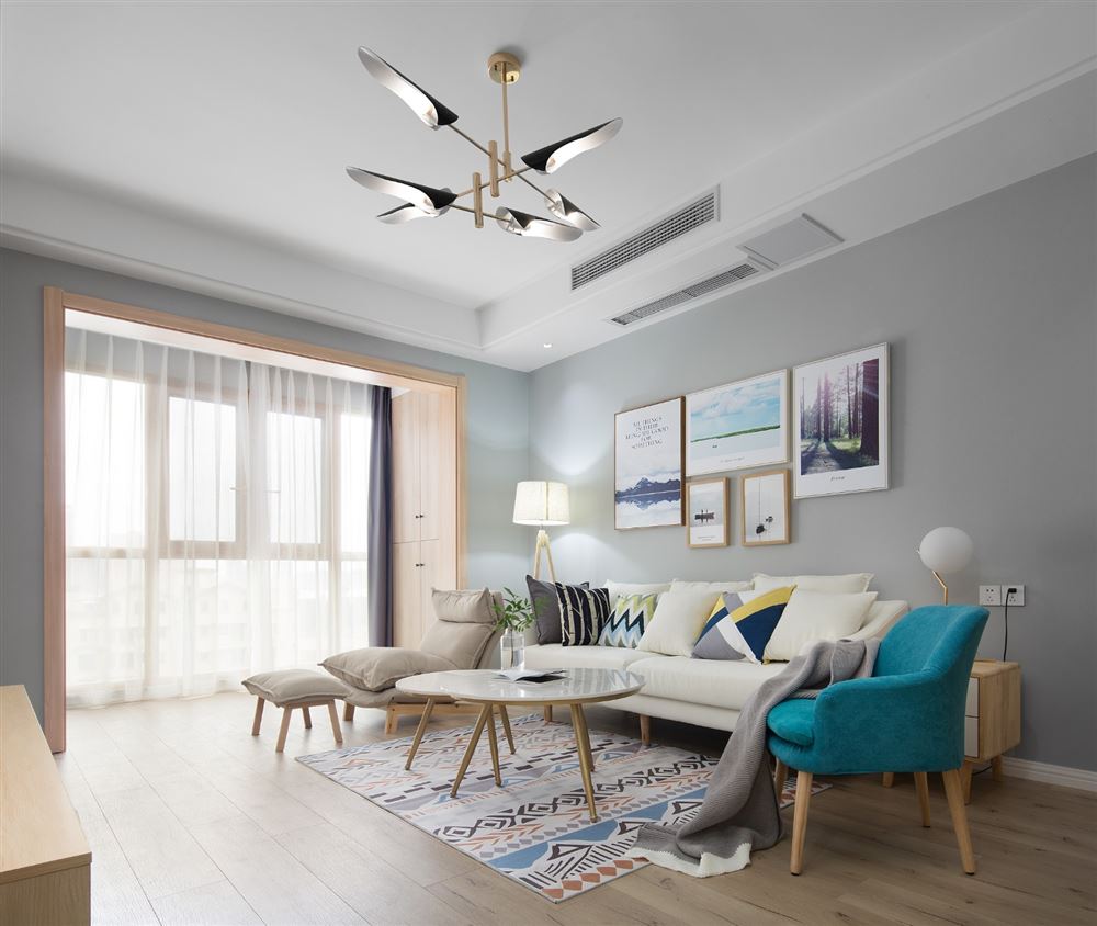 江門市半山別墅公寓北歐風格三居室裝修案例