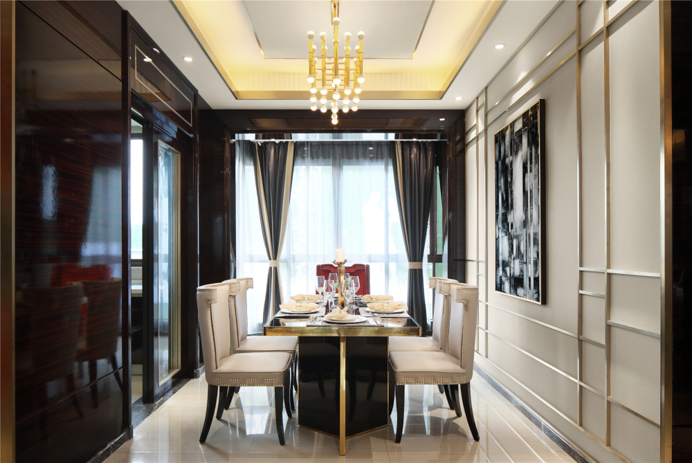 高調奢華歐式風格室內家裝案例效果圖-餐廳